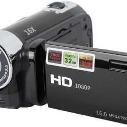 1080P HD Camera Camera Camcorder, 16MP DV Camera 16x Digital Zoom Video Camera, 2.7in TFT Rotatable Screen, Built in Speakers, USB (Black)