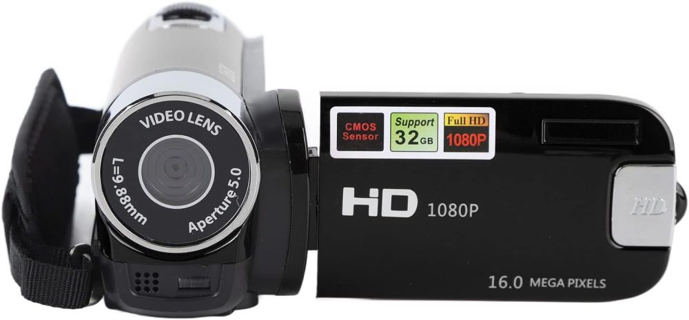 1080P HD Camera Camera Camcorder, 16MP DV Camera 16x Digital Zoom Video Camera, 2.7in TFT Rotatable Screen, Built in Speakers, USB (Black) - Image 5