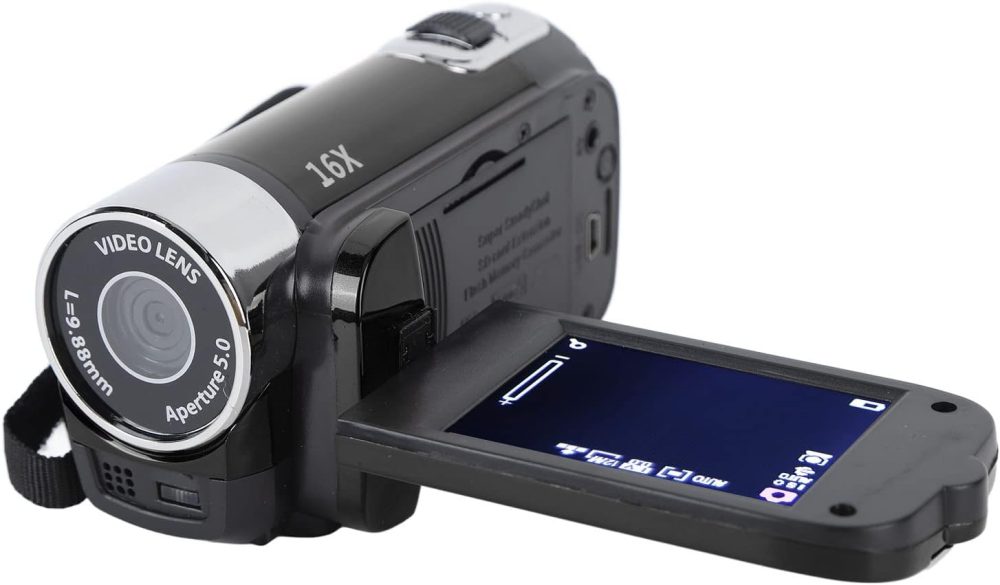 1080P HD Camera Camera Camcorder, 16MP DV Camera 16x Digital Zoom Video Camera, 2.7in TFT Rotatable Screen, Built in Speakers, USB (Black) - Image 7