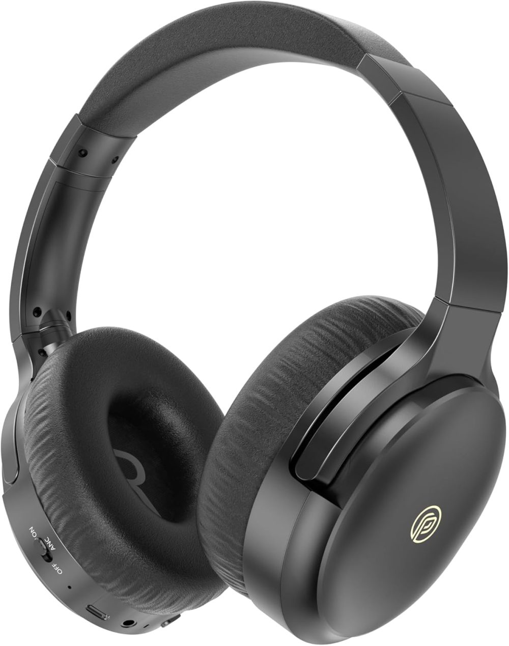 Active Noise Cancelling Headphones, 100H Playtime Headphones Wireless Bluetooth, Bluetooth Headphone with Mic, Over Ear Wireless Headphone with Deep Bass,Fast Charging for Travel (Midnight)