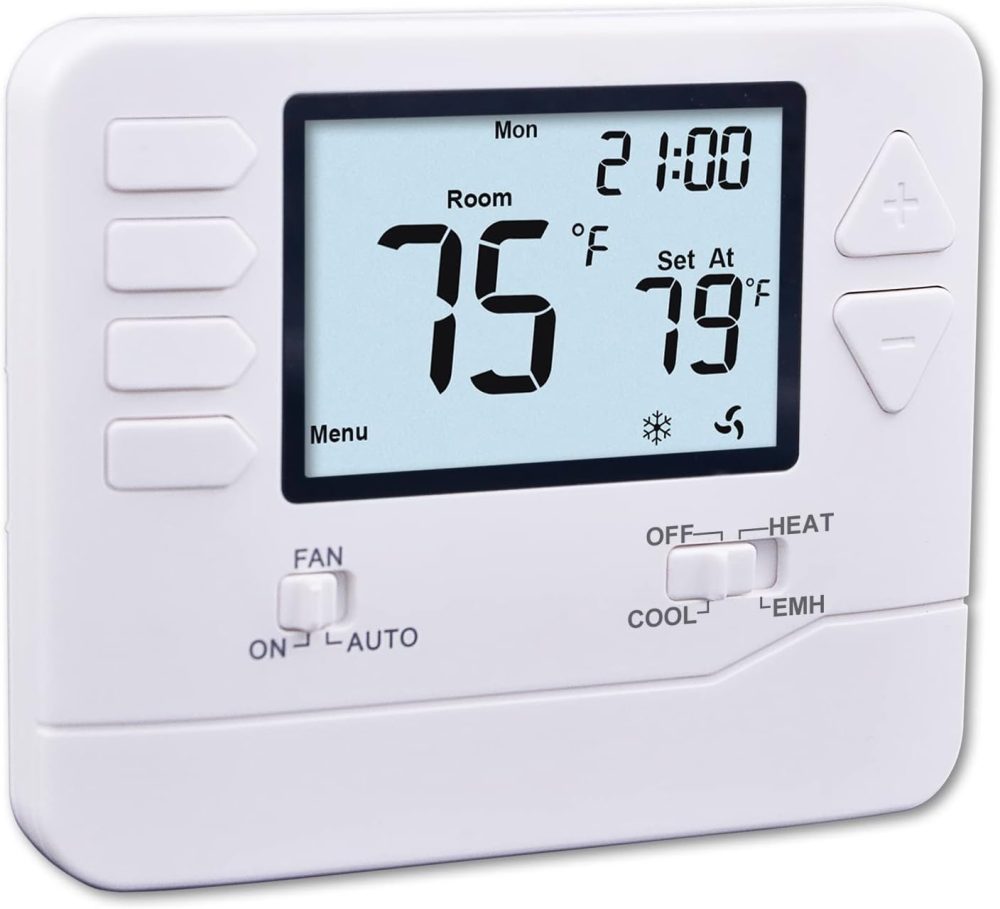 H721 Non-Programmable Heat Pump Thermostat, 2 Heat/1 Cool, with 4.5 sq. Inch Display