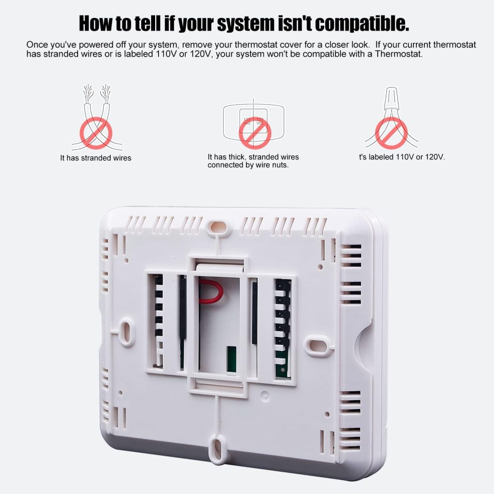 H721 Non-Programmable Heat Pump Thermostat, 2 Heat/1 Cool, with 4.5 sq. Inch Display - Image 6