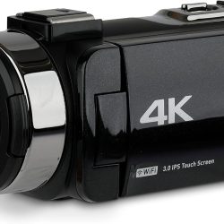Vivitar 4K Video Camera, Wi-Fi Ultra HD Camcorder with 18x Digital Zoom, 3” IPS Touchscreen Video Recorder with Night Vision, Vlogging Camera with 3.5mm Microphone Jack, Rechargeable, SD Card Slot